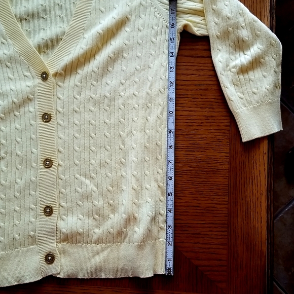 Chaps Ladies Cable Cardigan - Picture 6 of 7